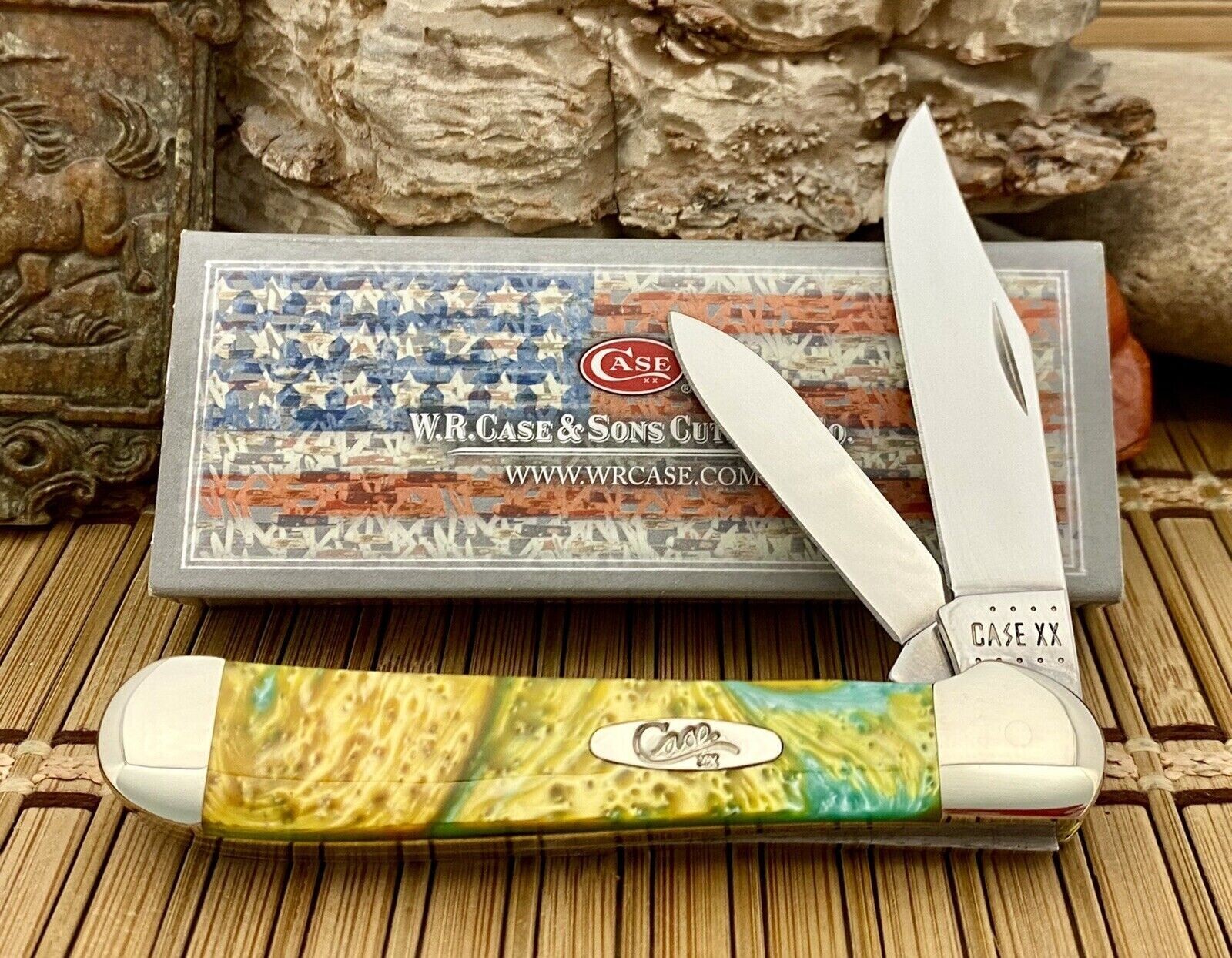 Case XX™ Copperhead Turquoise Sunrise Corelon BEAUTIFUL Stainless Pocket Knife