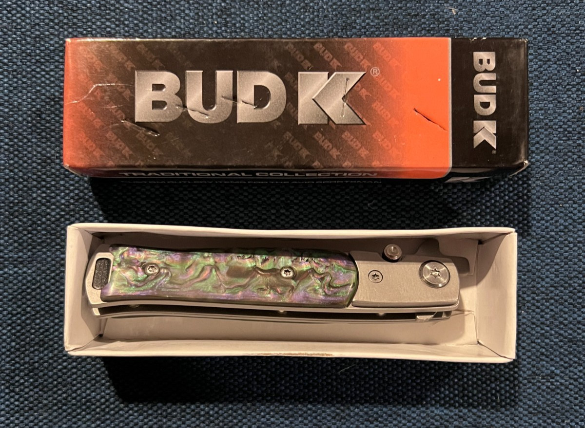 BUDK Abalone Gang Buster Folding Knife