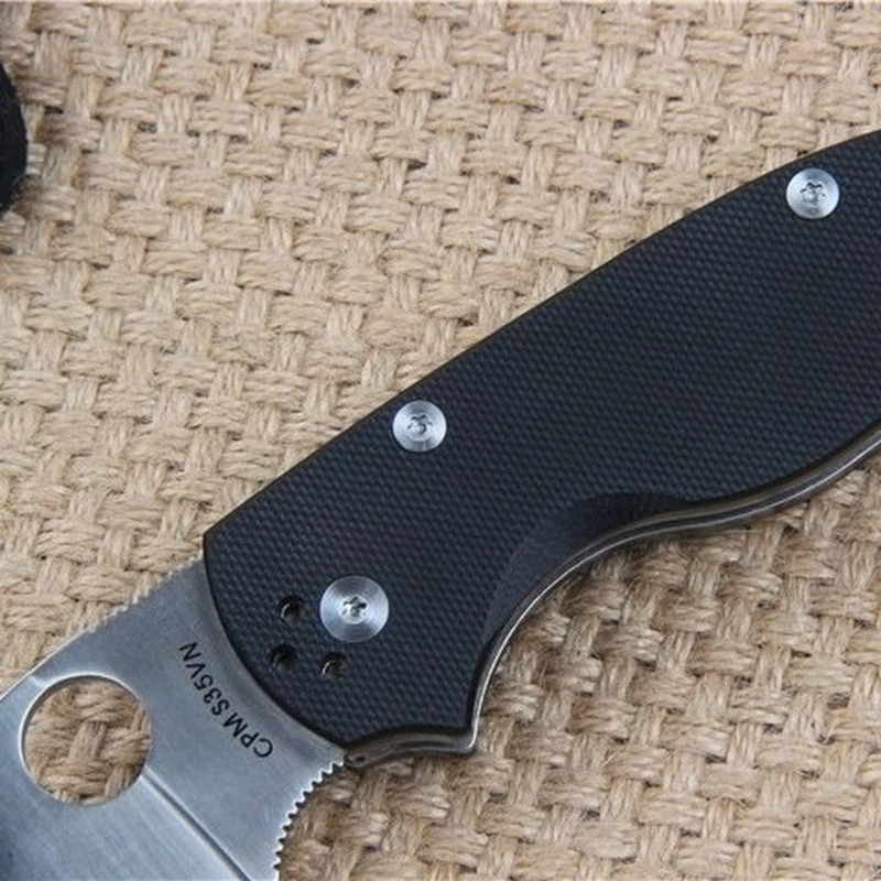 C41-G10 Handle Outdoor Folding Knife CPM S35VN Survival High Hardness Sharp Port