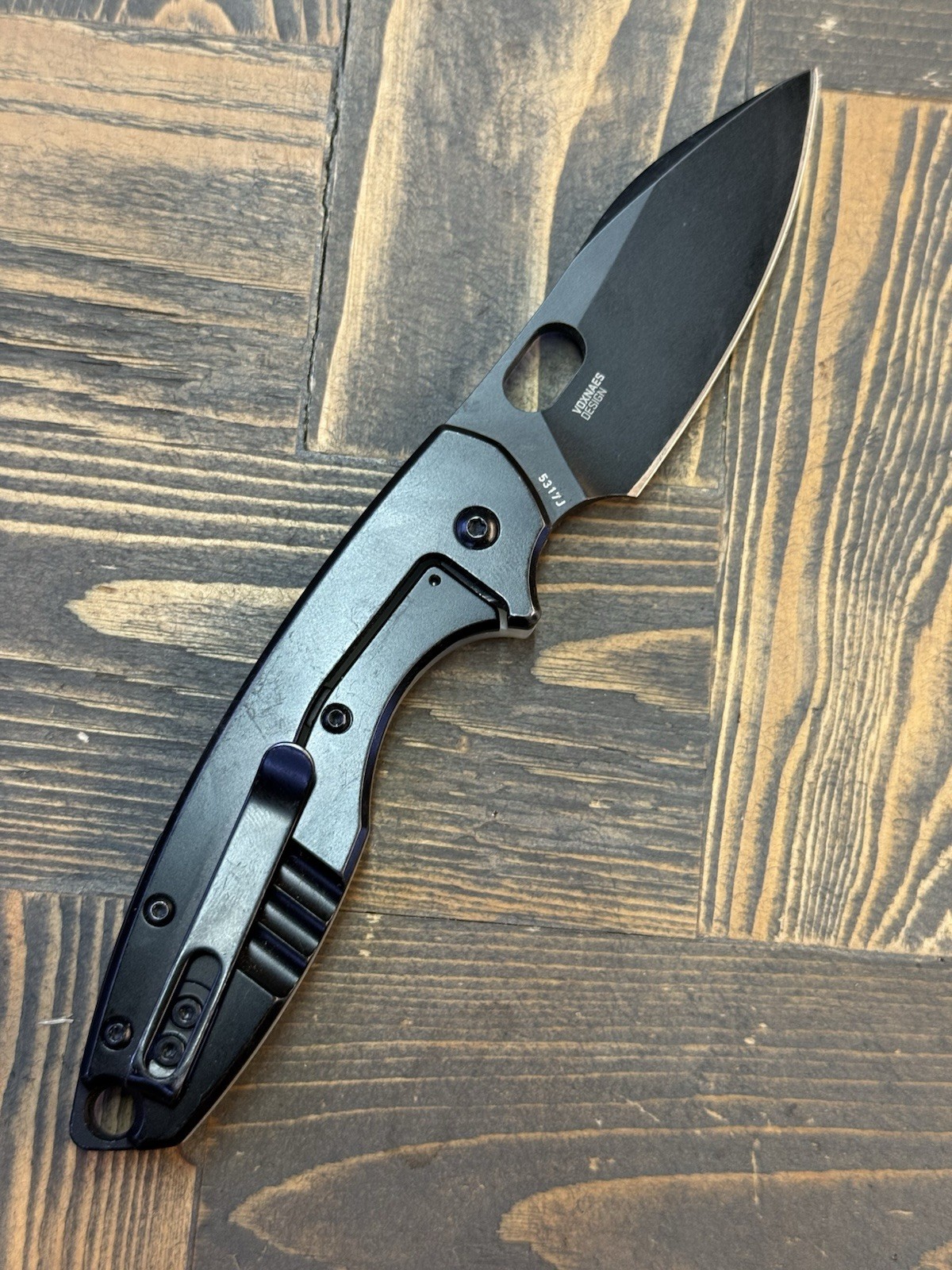 CRKT Limited Release Pilar III 5317J Jade G10 Black D2 Used