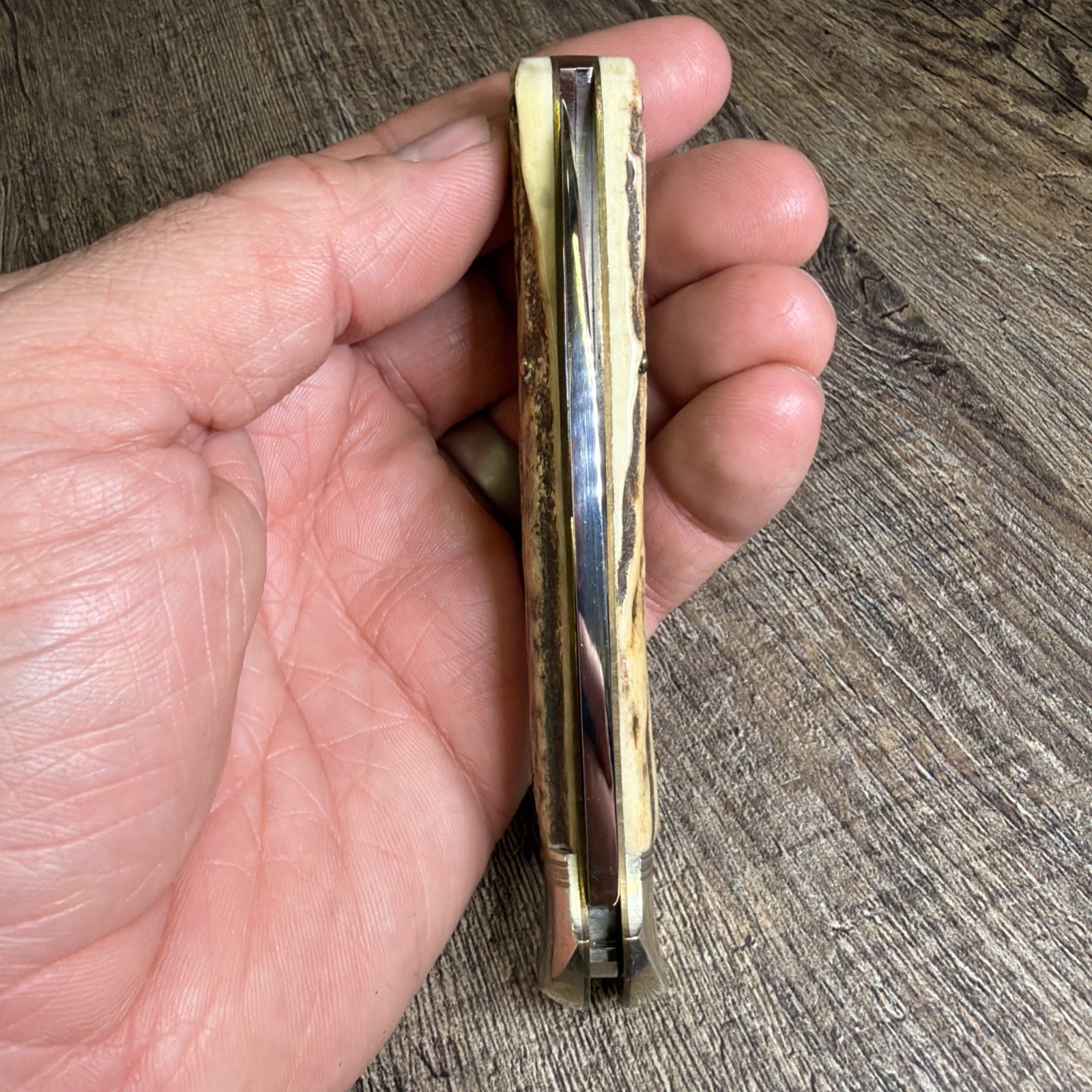 Vintage Hubertus Special Stag Back Lock Folding Knife Solingen Germany