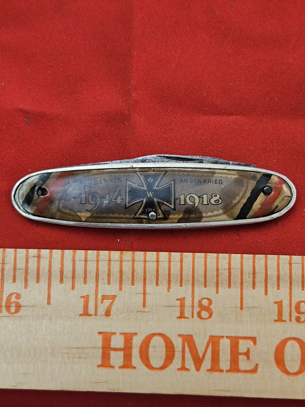 Vtg 1918 German Iron Cross Commemorative Pocket Knife