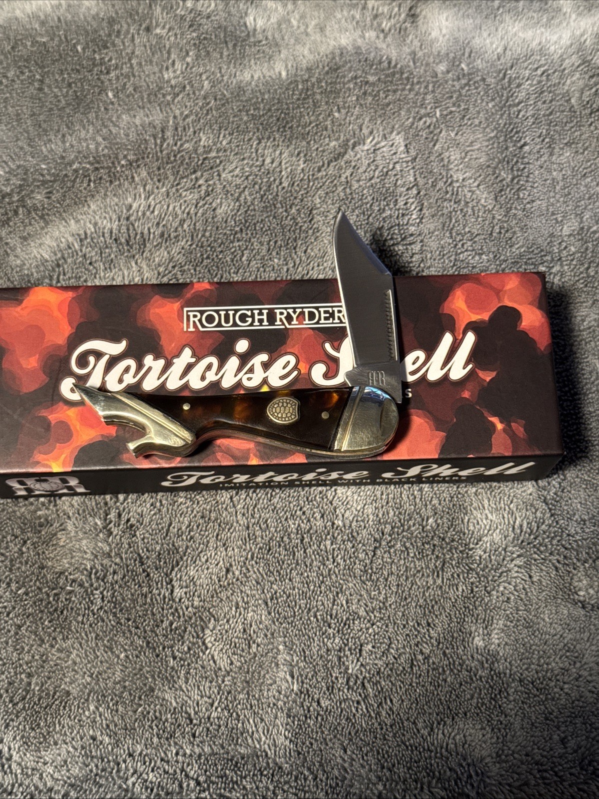 Rough Ryder Faux Tortoise Shell Leg Knife RR2451