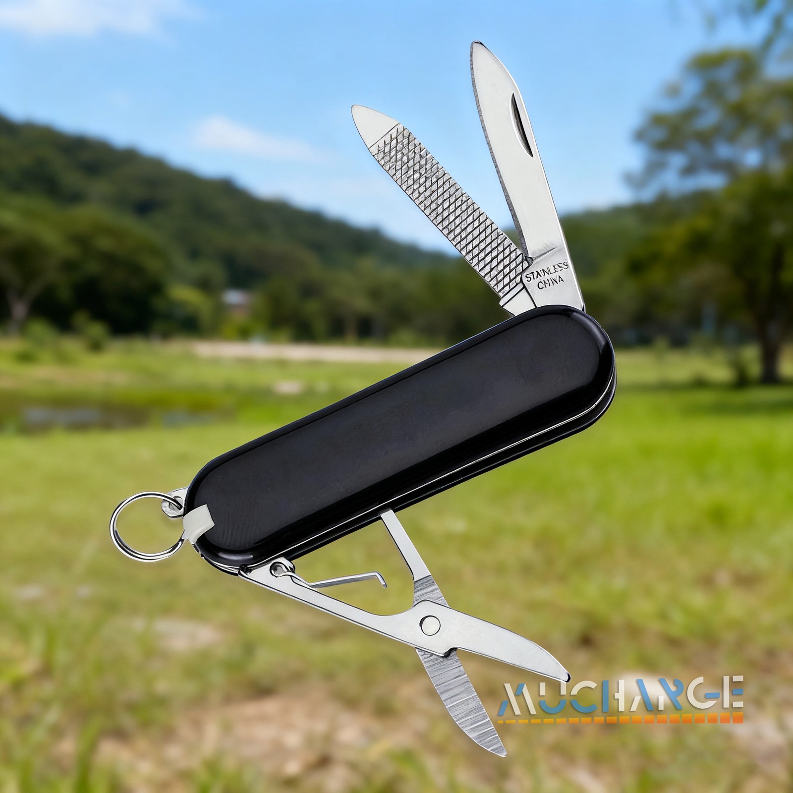 3 In1 Men Folding Knife Pocket Small Knife Camper Survival Multi-Tool Scissors