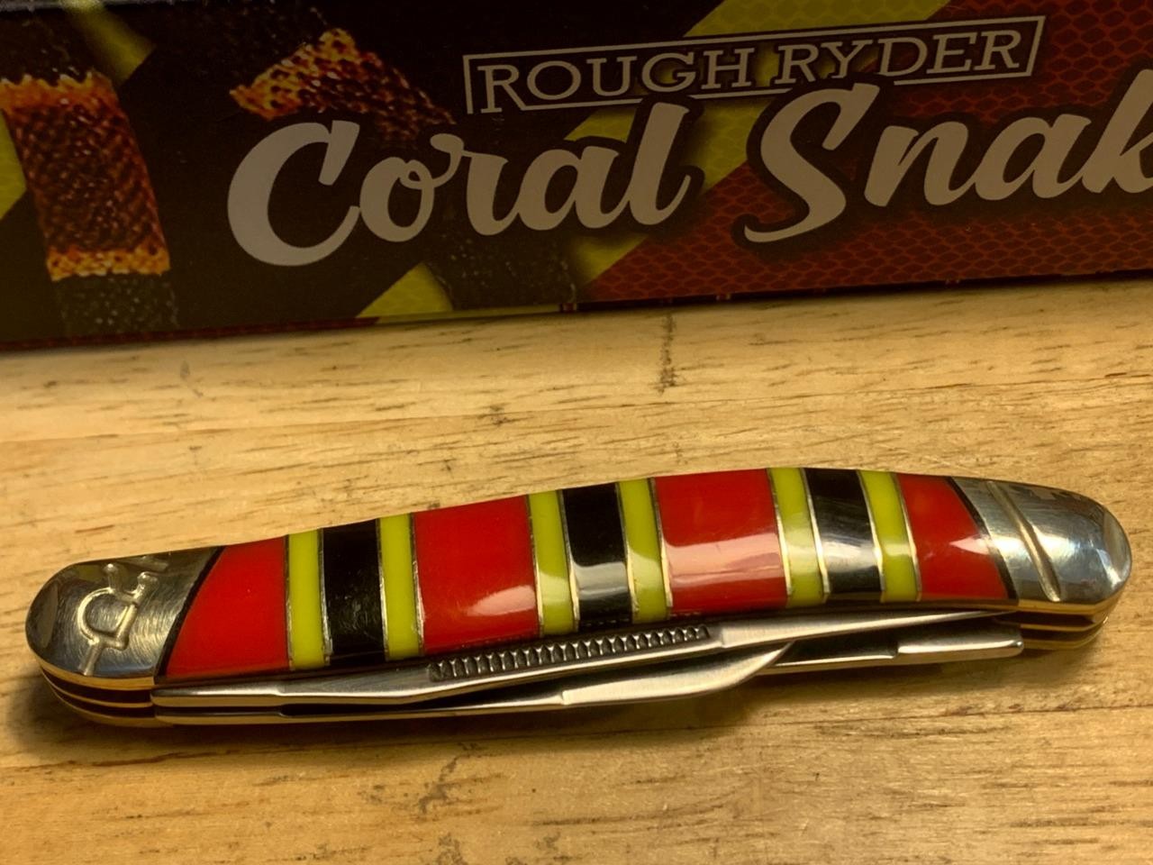 Rough Ryder Coral Snake Series Stockman 3 1/2″ Pocket Knife RR2279