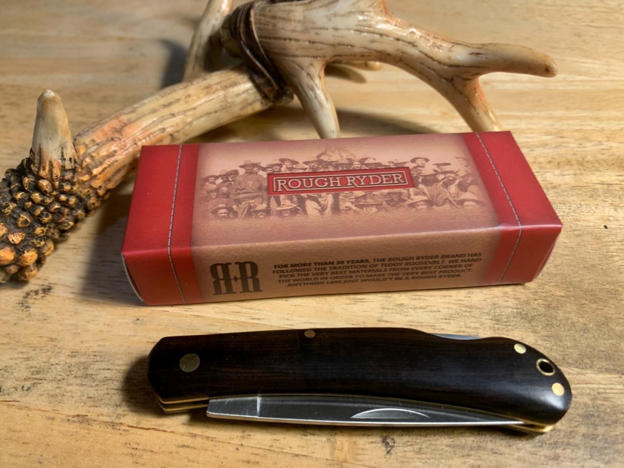 Rough Ryder Blackwood Lockback Work Knife 4″ with Lanyard Hole RR1708