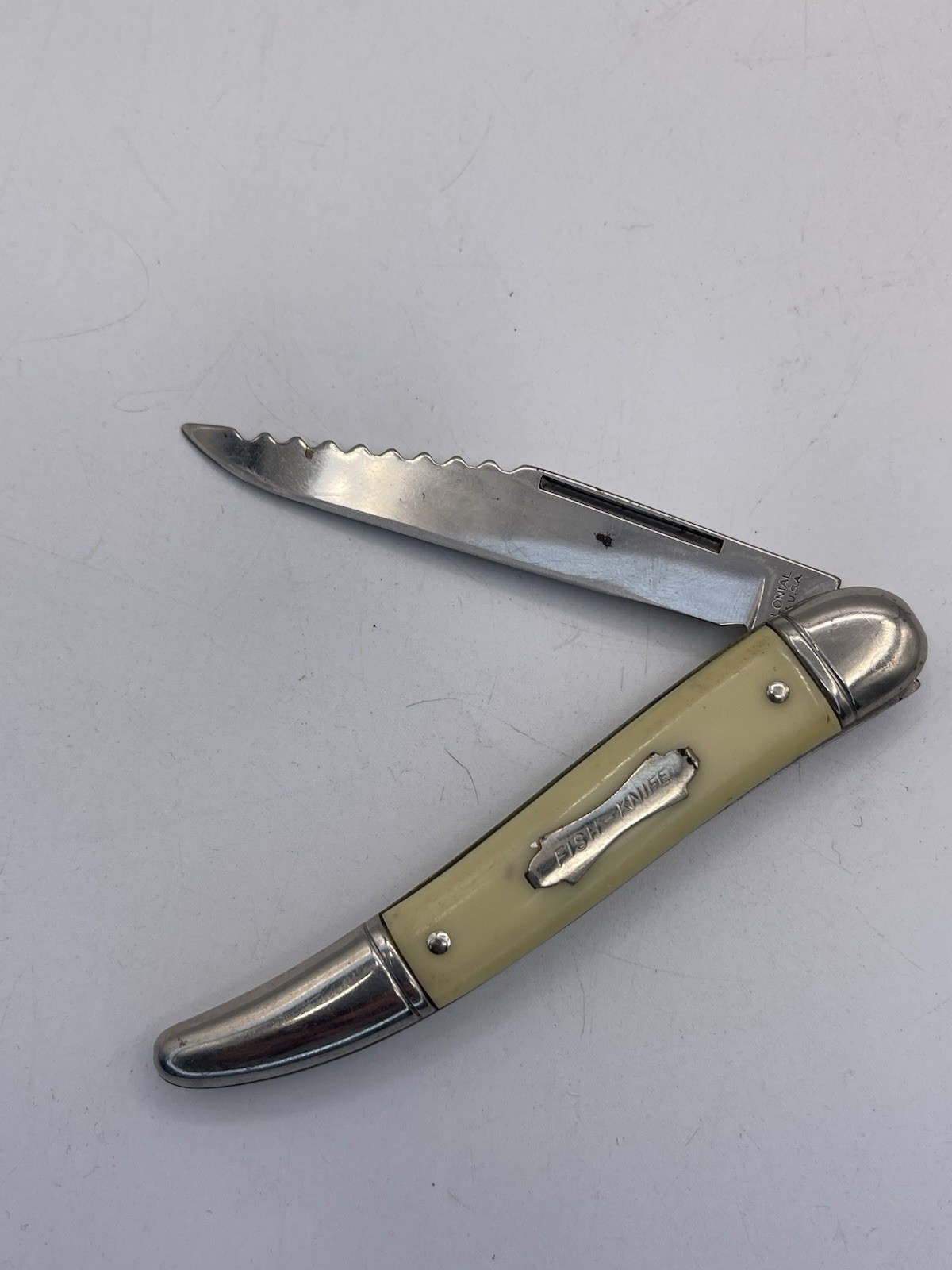 Vintage Colonial Prov. RI «Fish Knife» Folding Pocket Scaler Knife 4”
