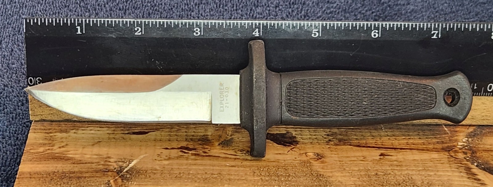 3″ Black EXPLORER Fixed Blade Knife w/Sheath; Made in Japan