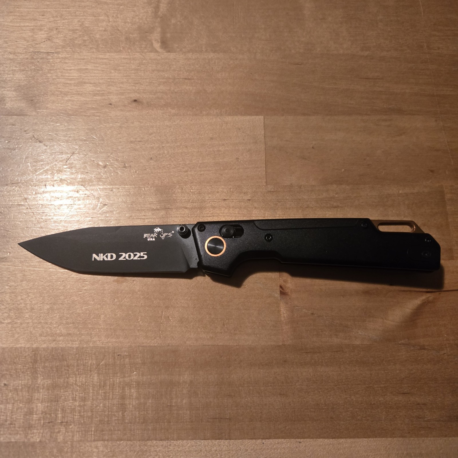 Bear OPS Nekama Black Modified Tanto Blade w Copper