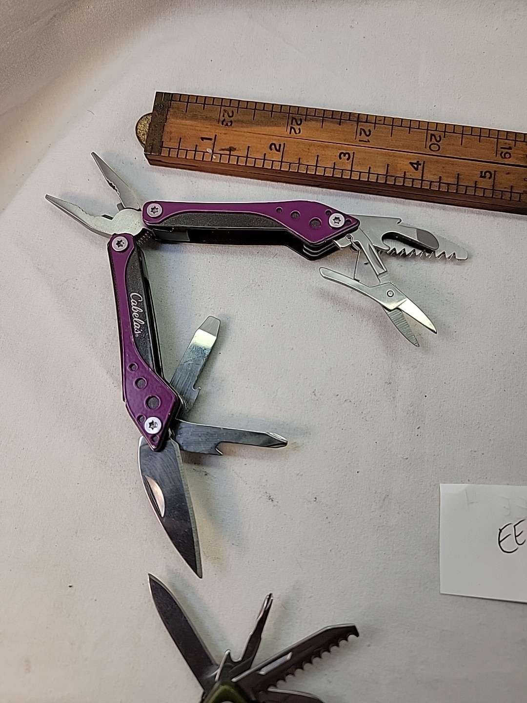 Multi Tool Pocket Knife Lot Of 5 Cabelas Fangfo Ventev Black Olive Orange Purple