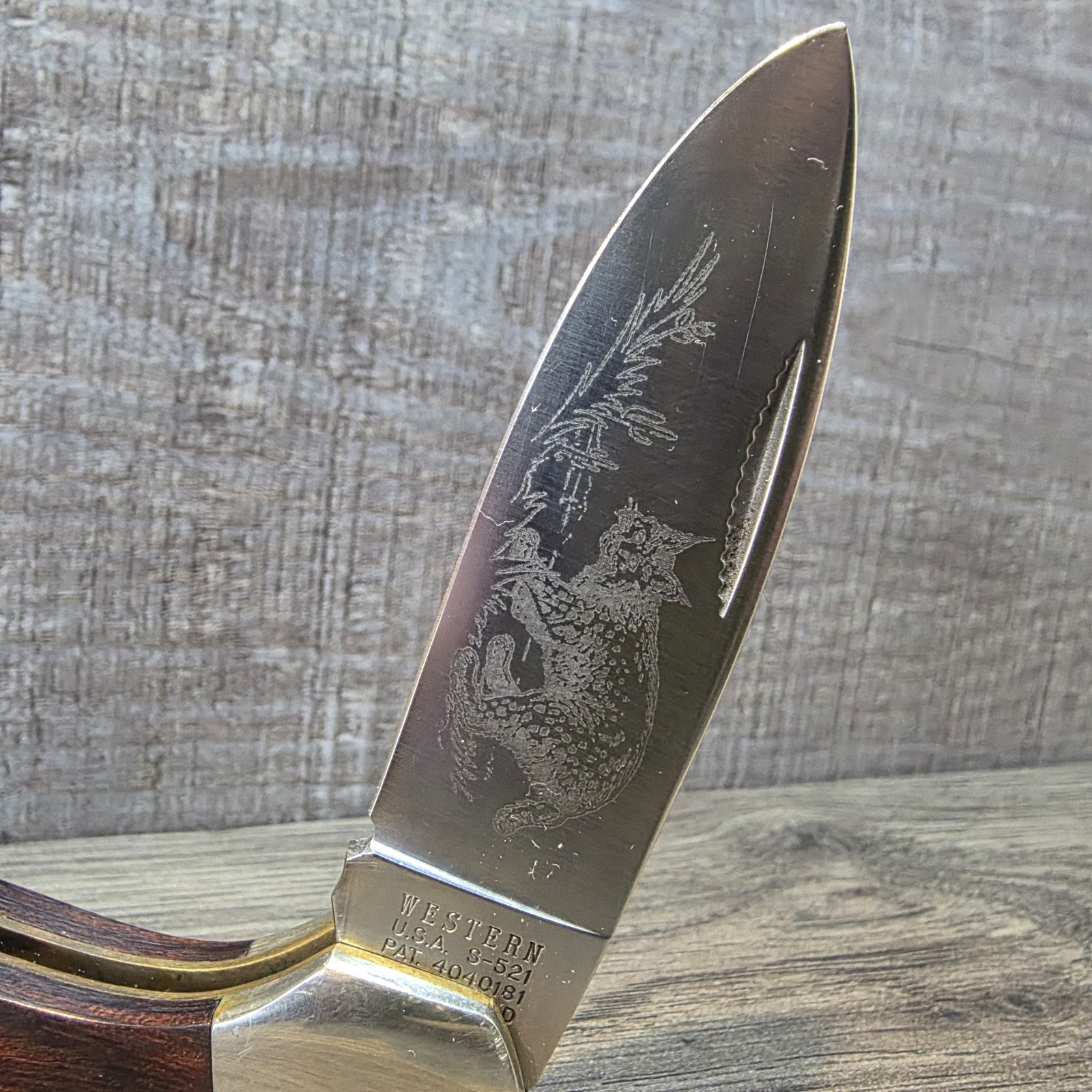 Vintage Western Folding Pocket Knife Bobcat Model S-521
