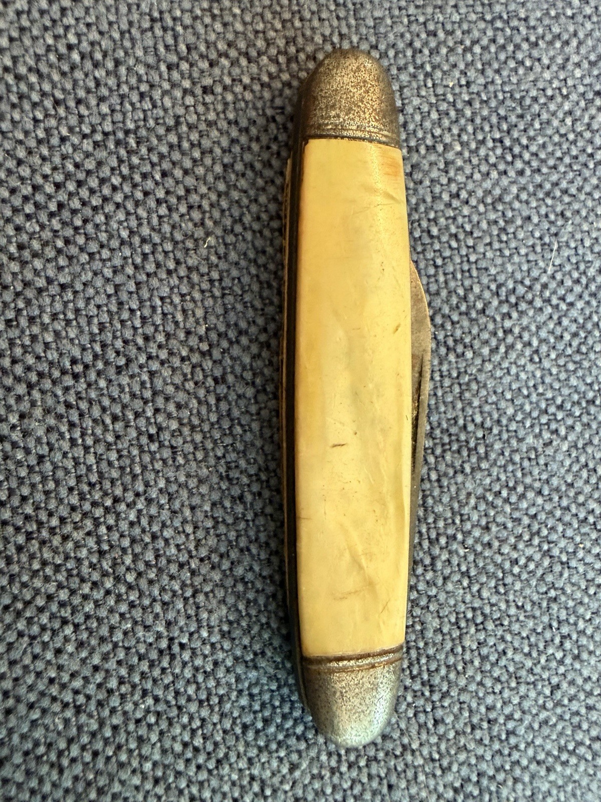 Very Old Primble (?) Small Pen Knife Mother Of Pearl 2 Blade