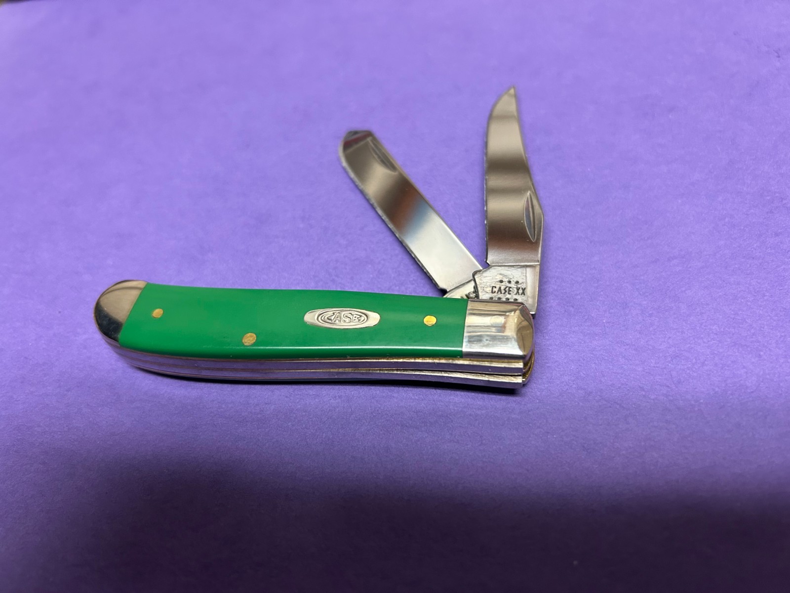 MINT IN ORIG BOX 2023 CASE TESTED XX SMOOTH GREEN SYNTHETIC MINI TRAPPER 4207SS