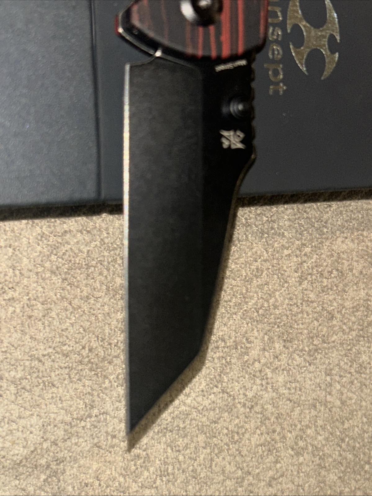Kansept Knives Main Street Crossbar Lock Black & Red G10 Folding Knife T1015V5