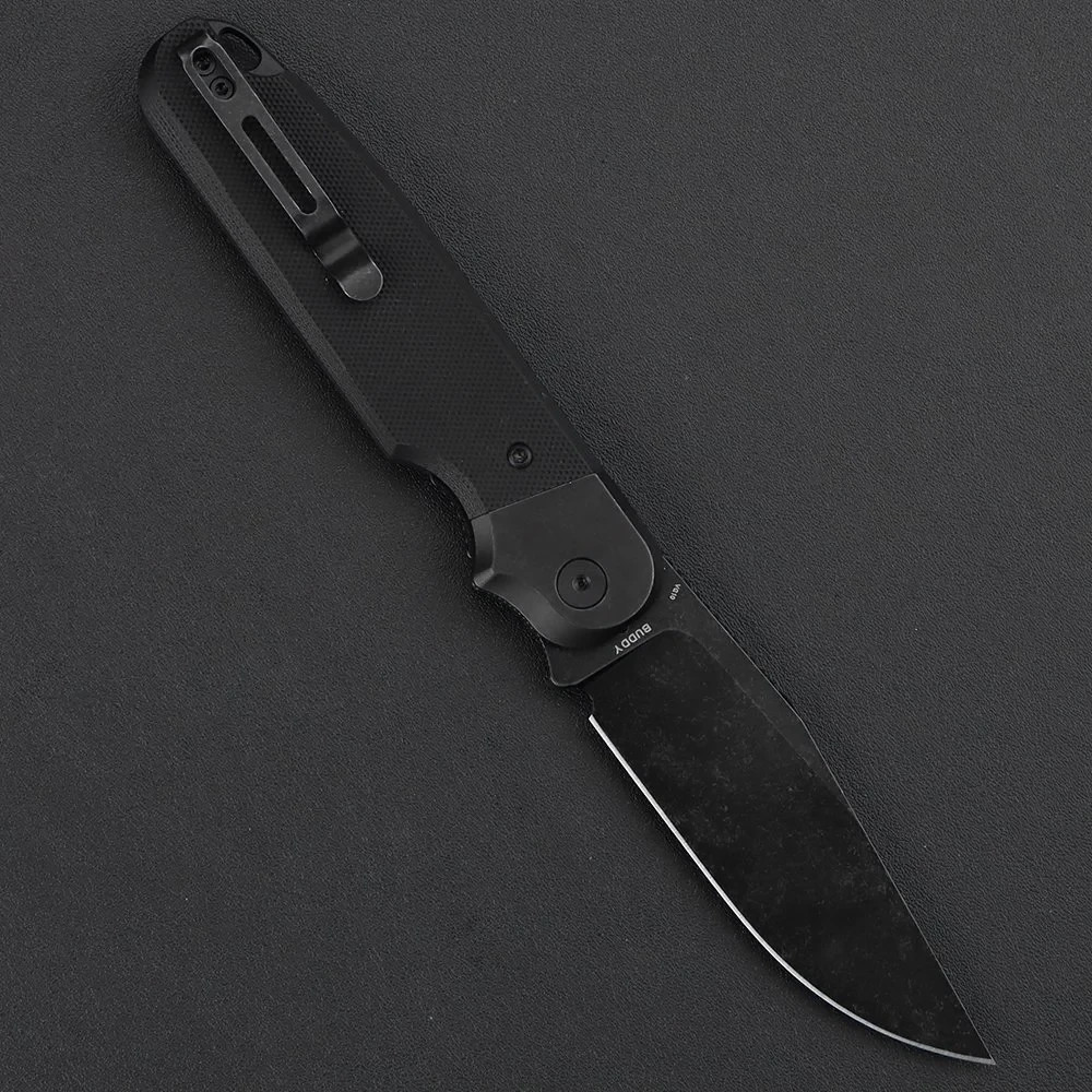 Rapax Buddy Linerlock Folding Knife 3.63″ VG-10 Steel Blade Black G10 Handle