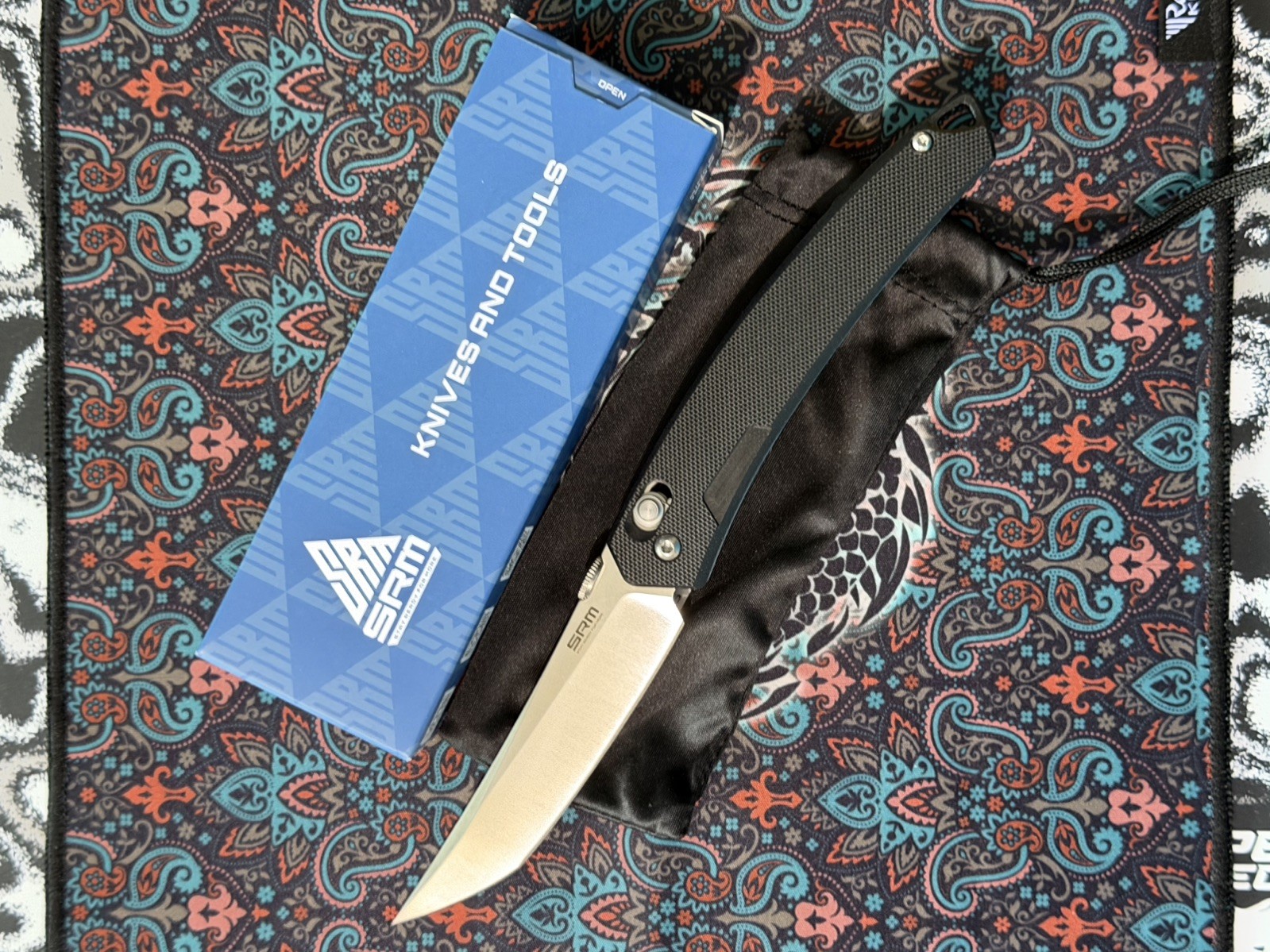 SRM 9211-GB2 Black Synthetic Handle Manual Ambi Stainless Blade Straight Back