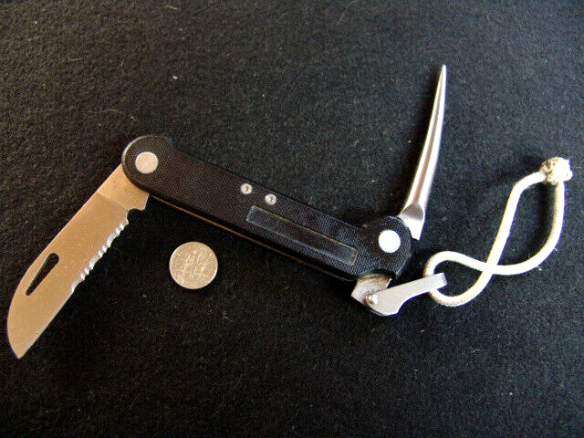 SOG–RIGGING KNIFE–MARLIN SPIKE–WEST MARINE–w/ LANYARD–FOLDING LOCKING KNIFE