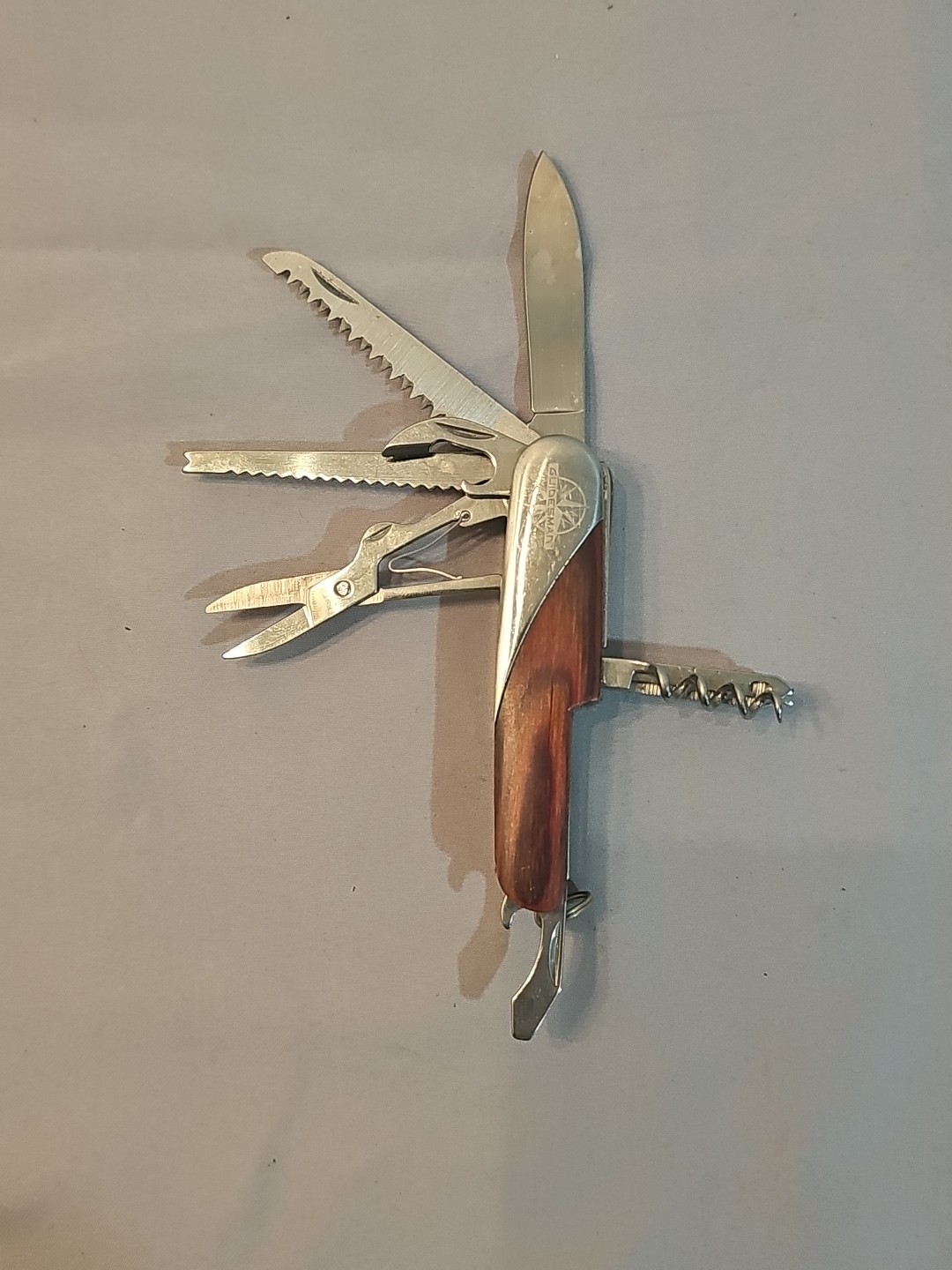 Guidesman Multi Tool Camp Knife Saw Scissors Scaler File Bottle Opener 11548-LX