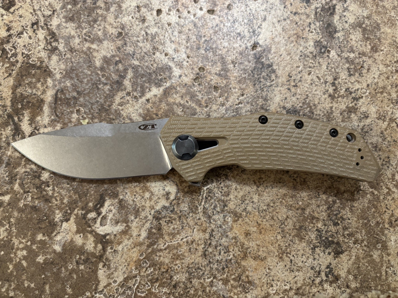 Zero Tolerance 0308 Folding Knife – Brown Excellent Condition CPM 20CV