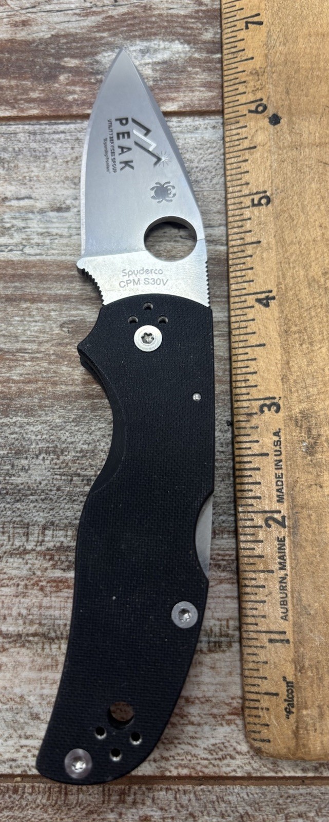 Spyderco Lil Native Folding Knife S30V Satin Black G10 Planner Edge Engraved