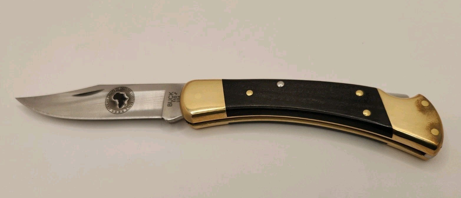 NEW Buck Knives 110 3.74 inch Standard Folding Hunter Knife 0110BRS-B