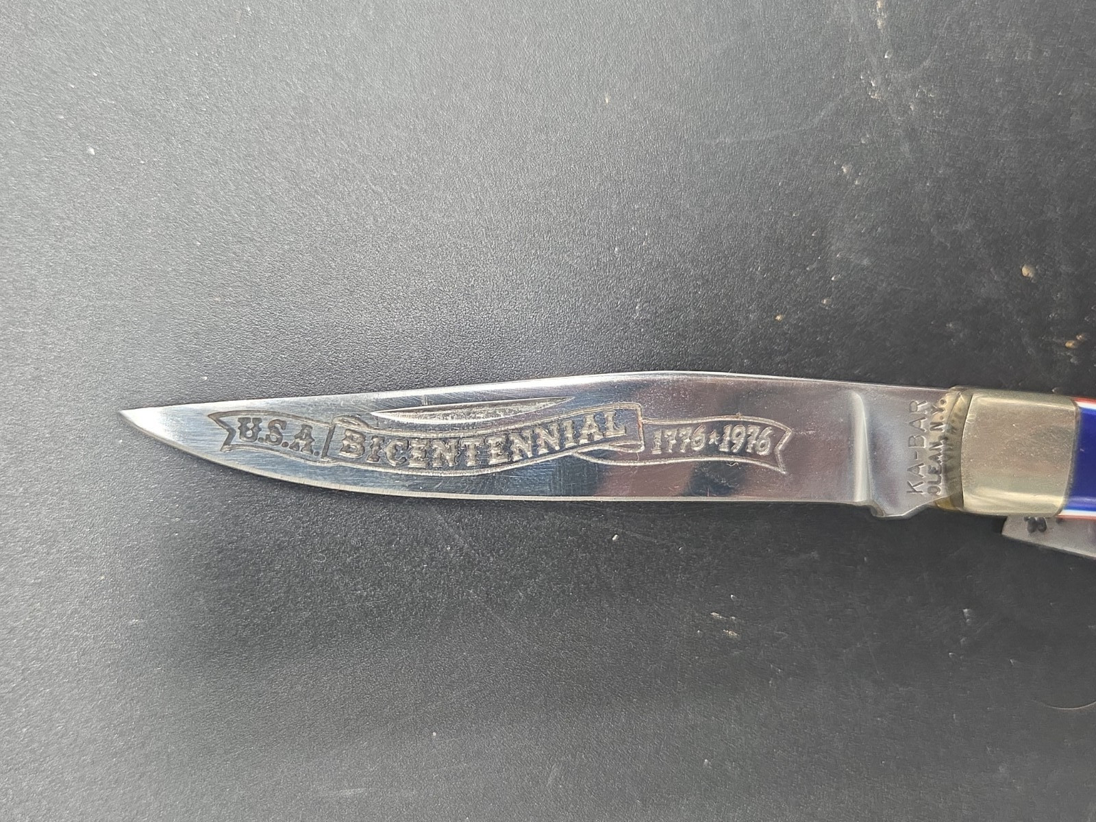 KA-BAR USA Bicentennial Trapper Knife 1776-1976 Limited 3779/7500 Box Sheath COA