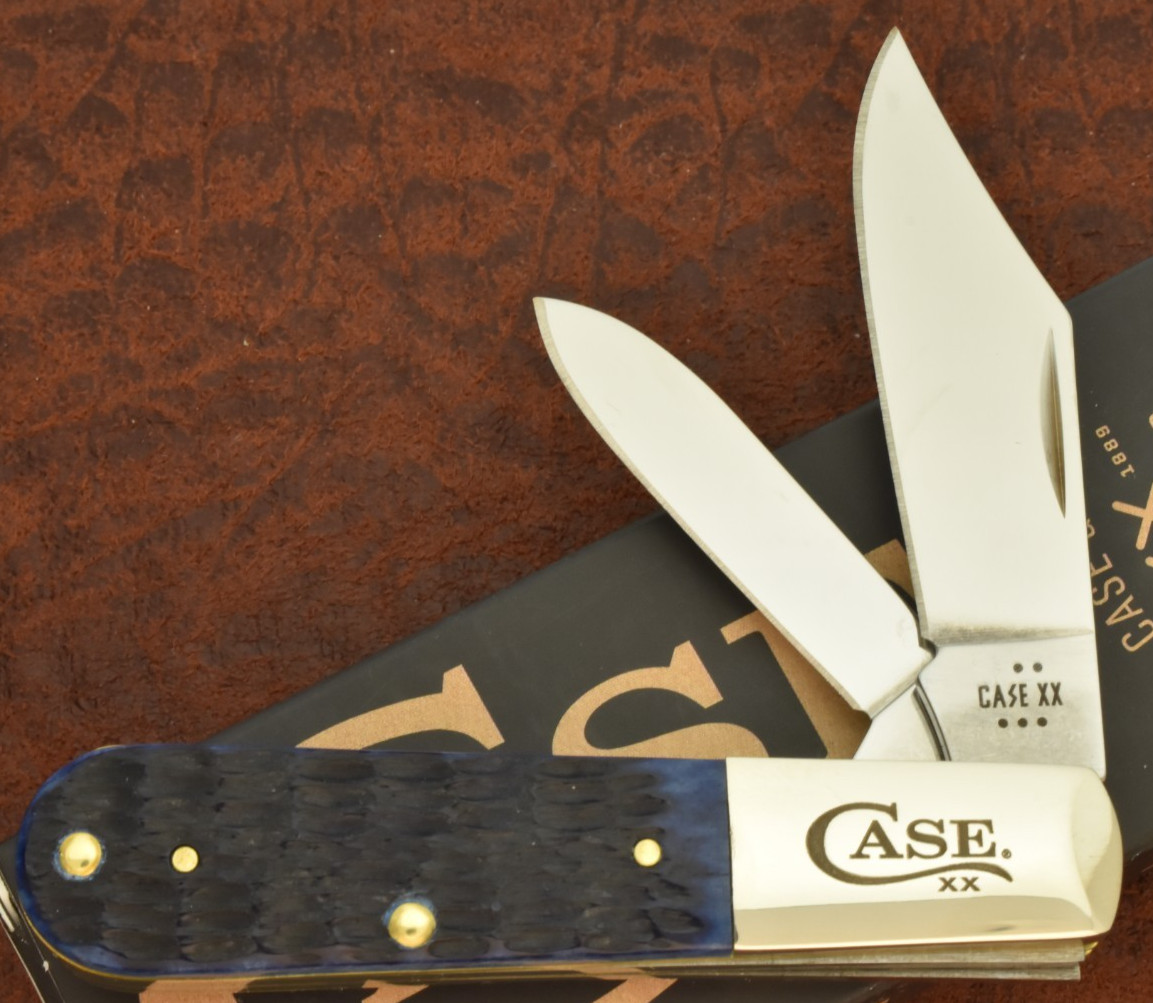 CASE XX USA 2025 NAVY BLUE ROGERS BONE PREMIUM BARLOW KNIFE 62009 1/2 SS NICE