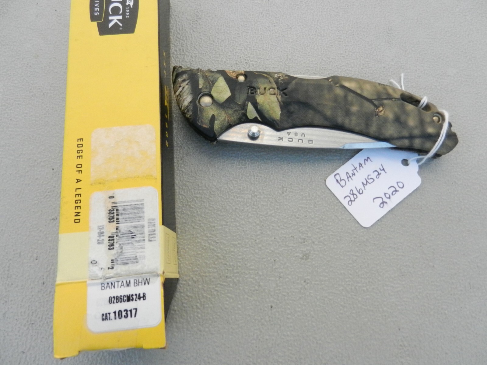 NIB 2020 Buck bantam 286CMS24 FoldinG mid Lock Knife Mossy Oak Break Up Camo