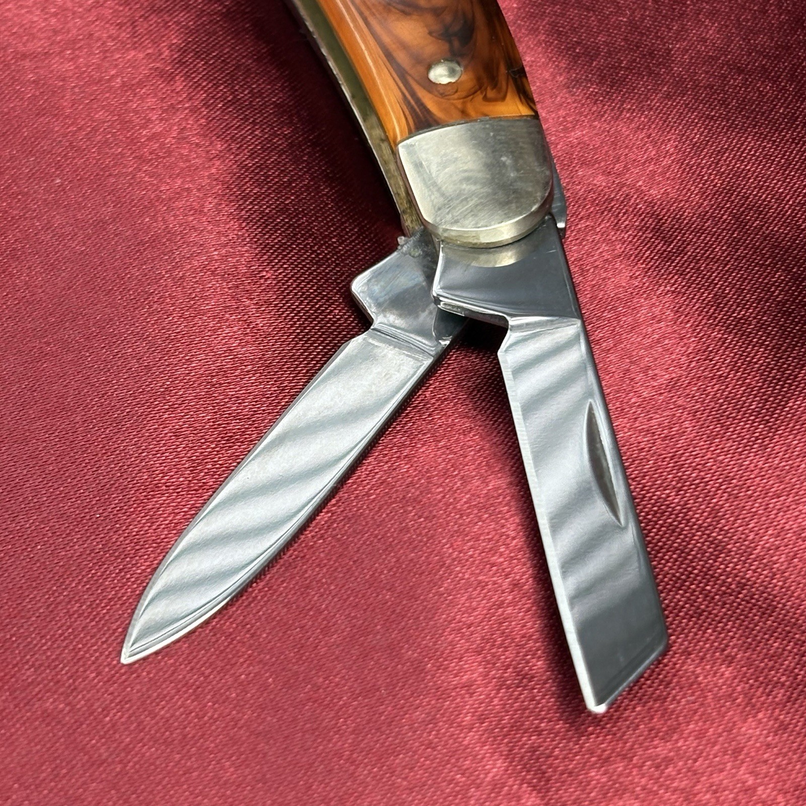BOKER SPLIT BACK WHITTLER 280 KNIFE🇩🇪SOLINGEN TORTOISE SHELL-NMOB