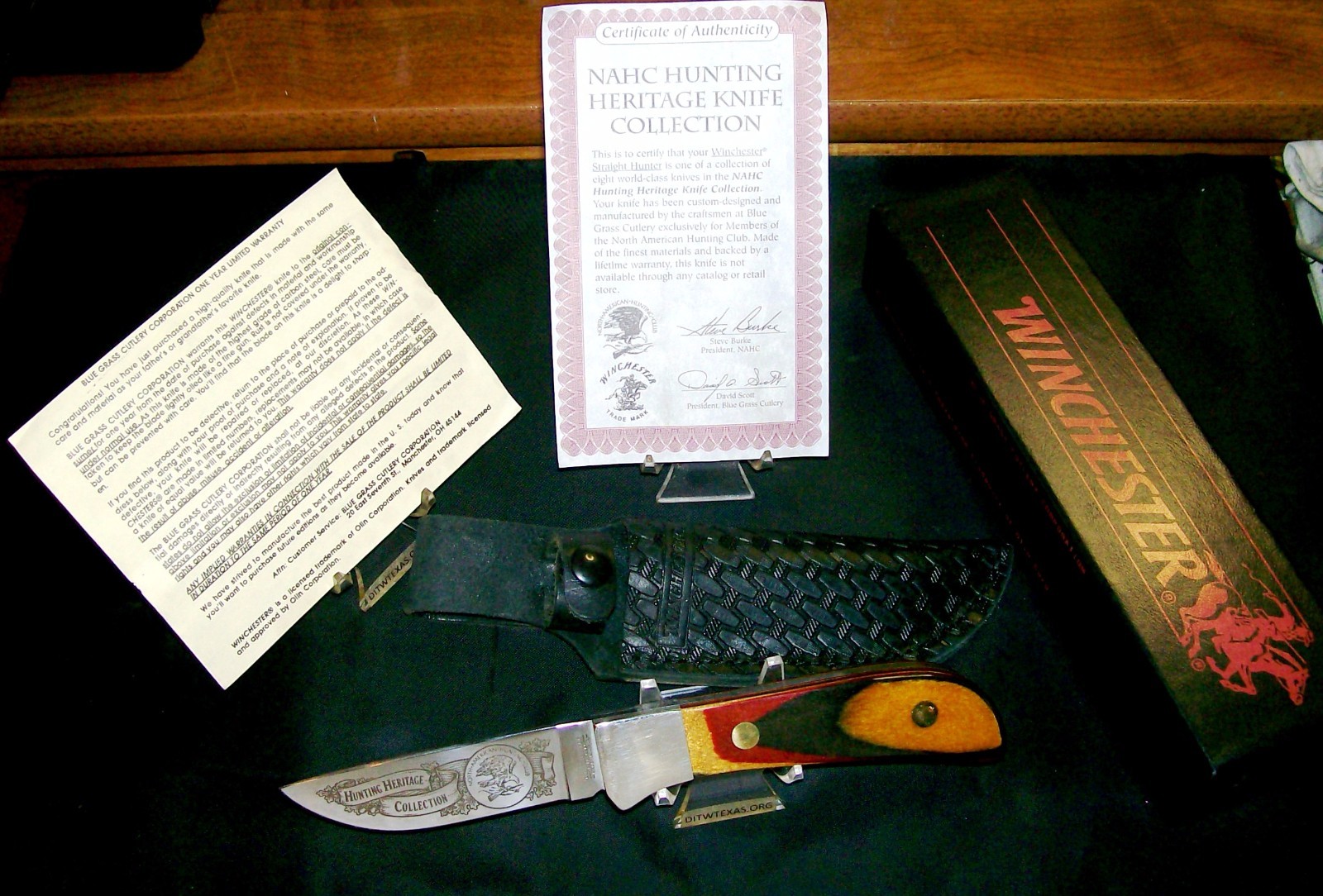 Winchester 670 Knife & Sheath 1990 N.A.H.C. Hunting Heritage Collection Rare Set