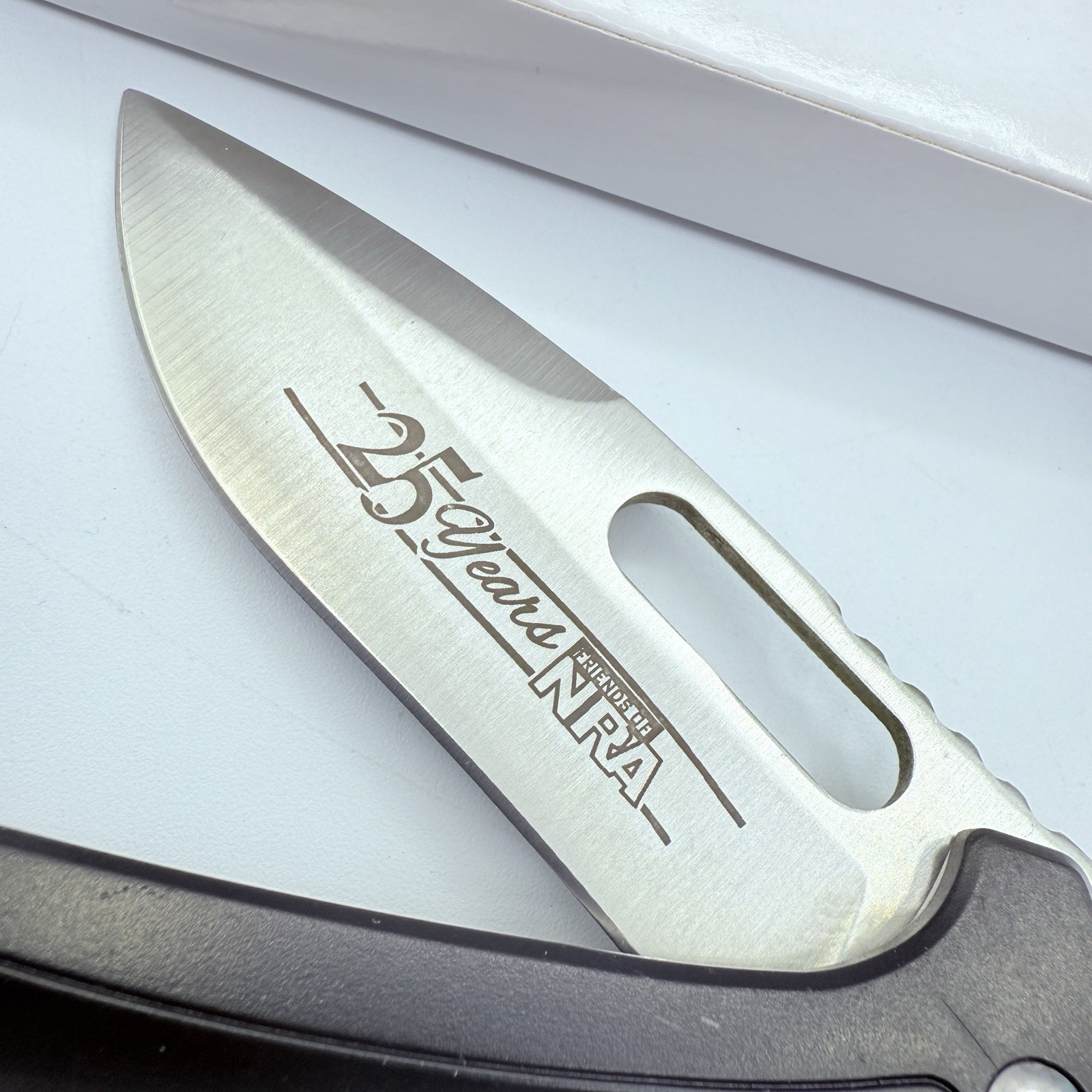 Friends Of The NRA 25 Year Anniversary Folding Lock Knife 3.5” W Belt Clip