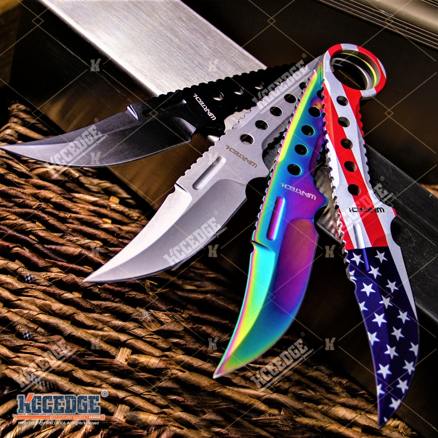 8.25″ FULL TANG RAZOR SHARP FIXED BLADE TACTICAL EDC KNIFE w/ KYDEX STYLE SHEATH