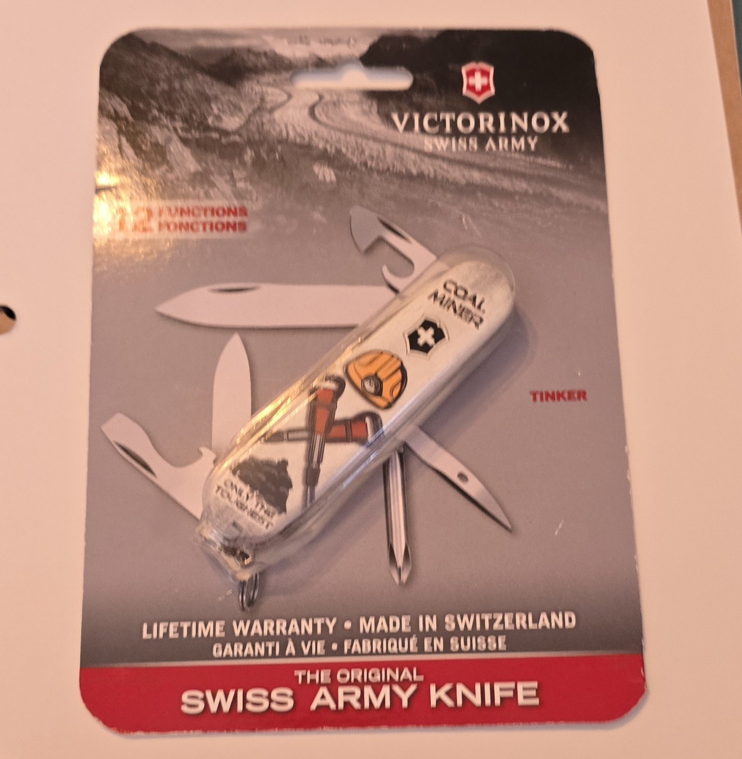 Victorinox Swiss Army Tinker Pocketknife White Plastic 2-Blade SS Pen Plain