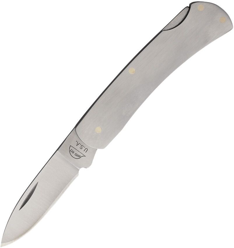 HARD HAT KNIVES – CLASSIC LOCKBACK STAINLESS #211 – 3.13″ LOCKBACK – USA – NOS