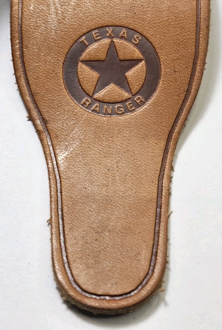 Texas Ranger Tan Leather Pocket Knife Sheath Case 4 1/2″ X 2″
