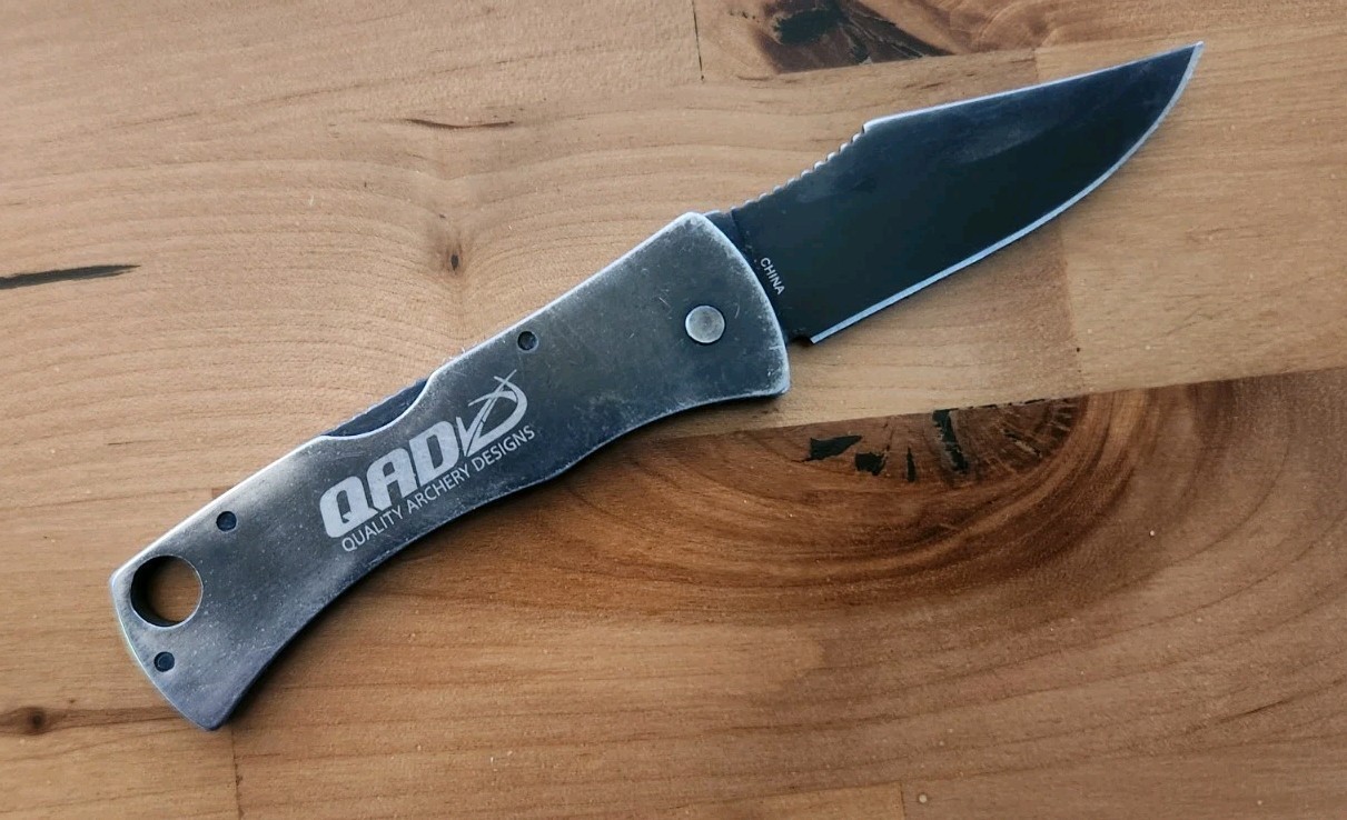 SOG Micron II QAD Black Metal Single Plain Blade Locking Knife – 805