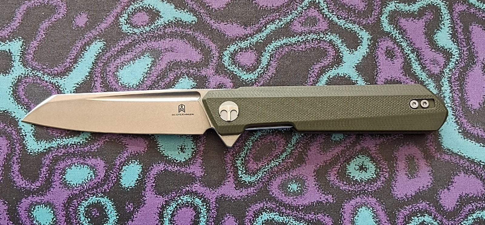 Bestechman Ostap Hel Dundee Liner Lock Flipper Knife 3.5″ CPM-MagnaCut…