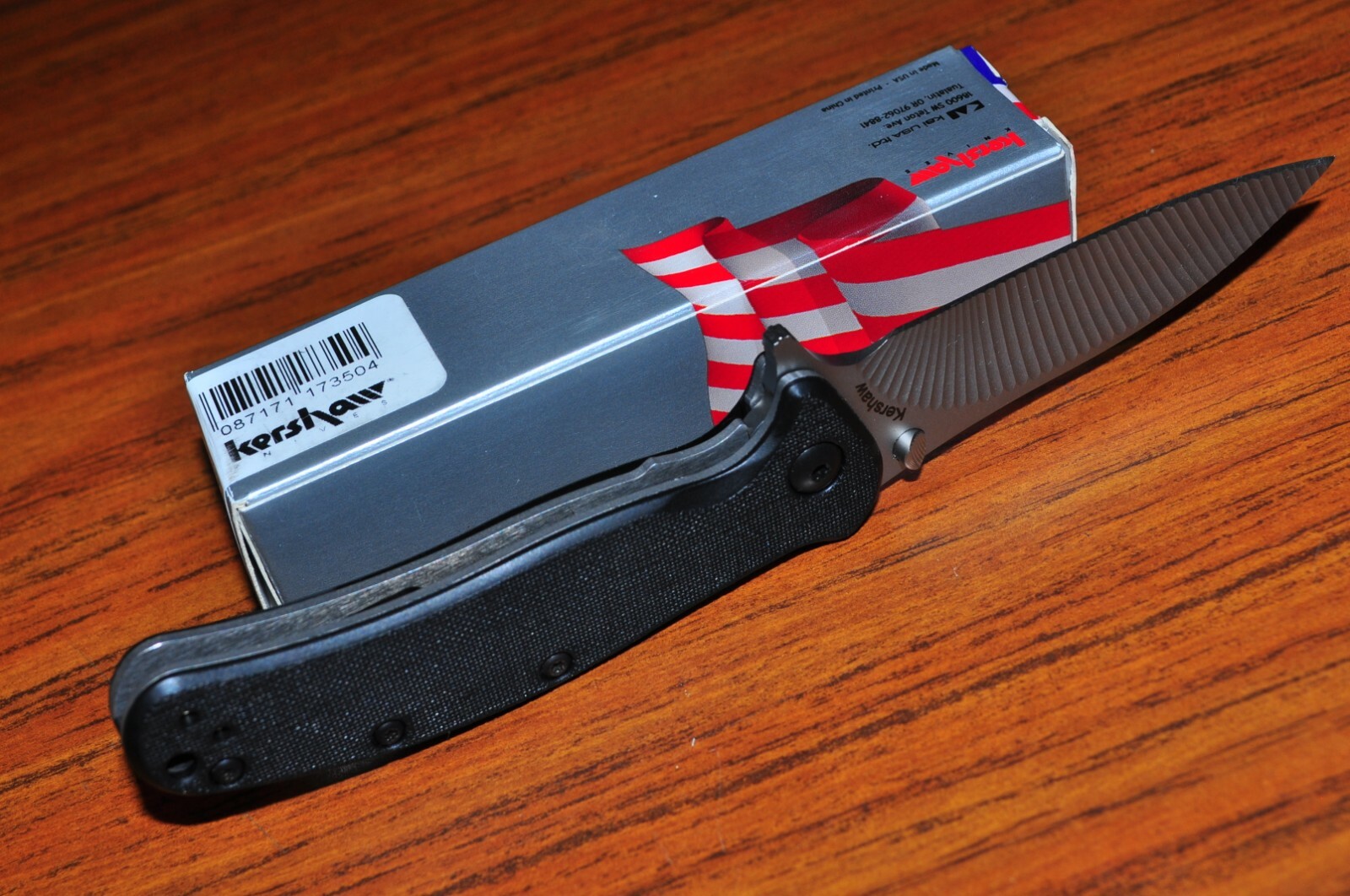 Kershaw ZING Knife 1735 RJ Martin design 3D machined Groove Blade USA