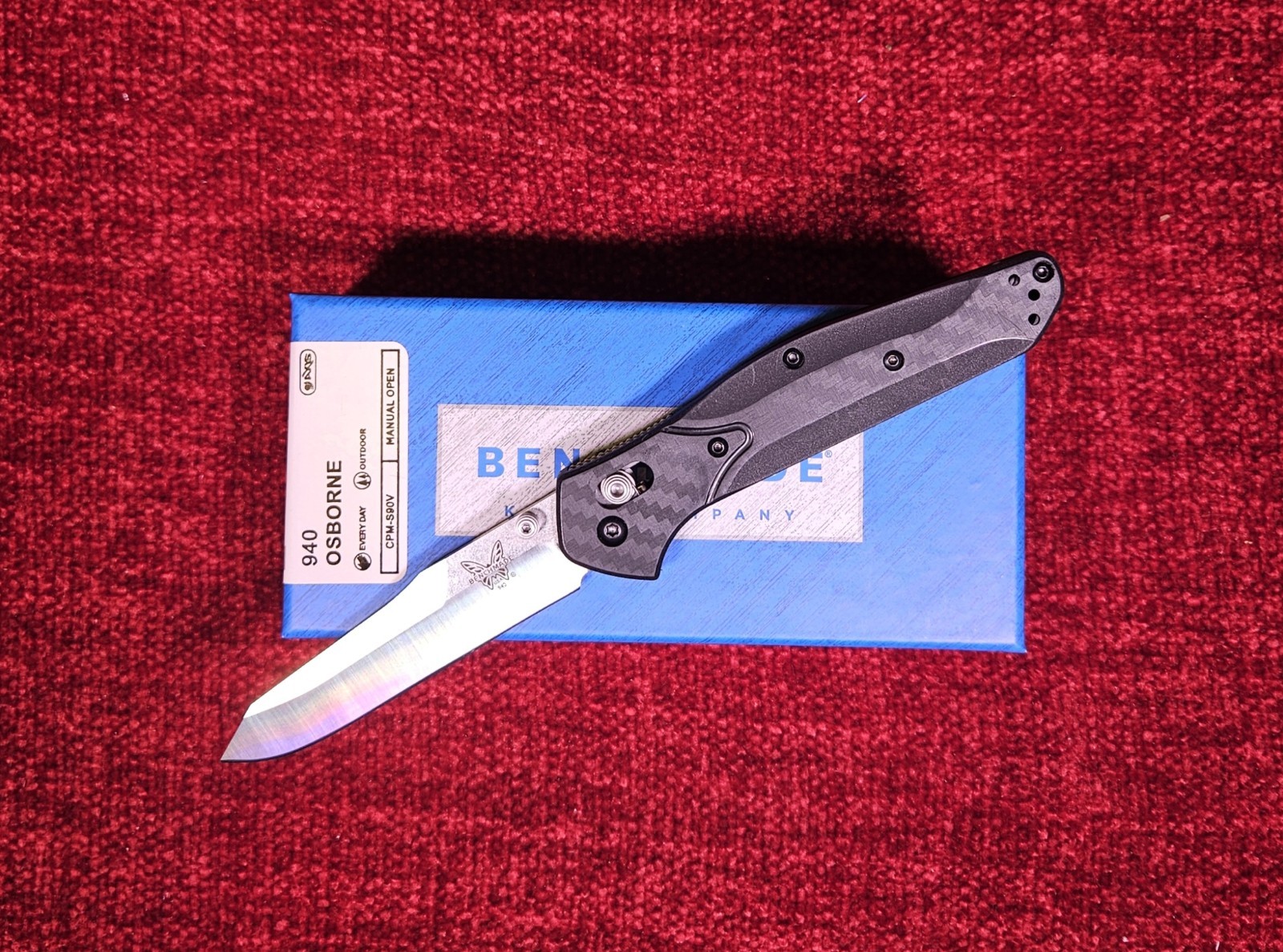 BM 940 Osborne Pocket knife 3.4″ S90V Tanto Blade, Black Handle, Axis Lock, EDC