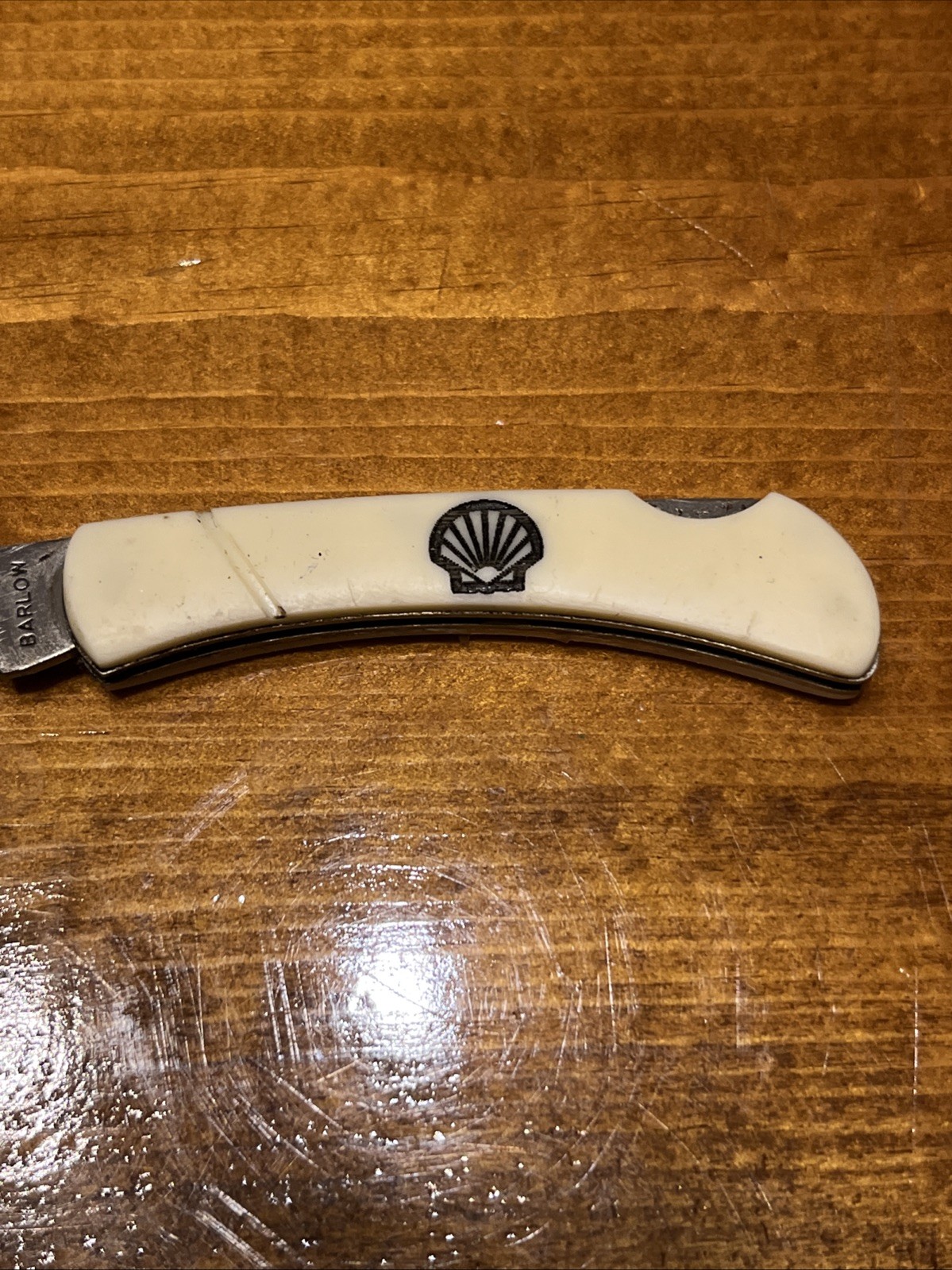 Shell Gas Station Pocket Knife Vintage Barlow