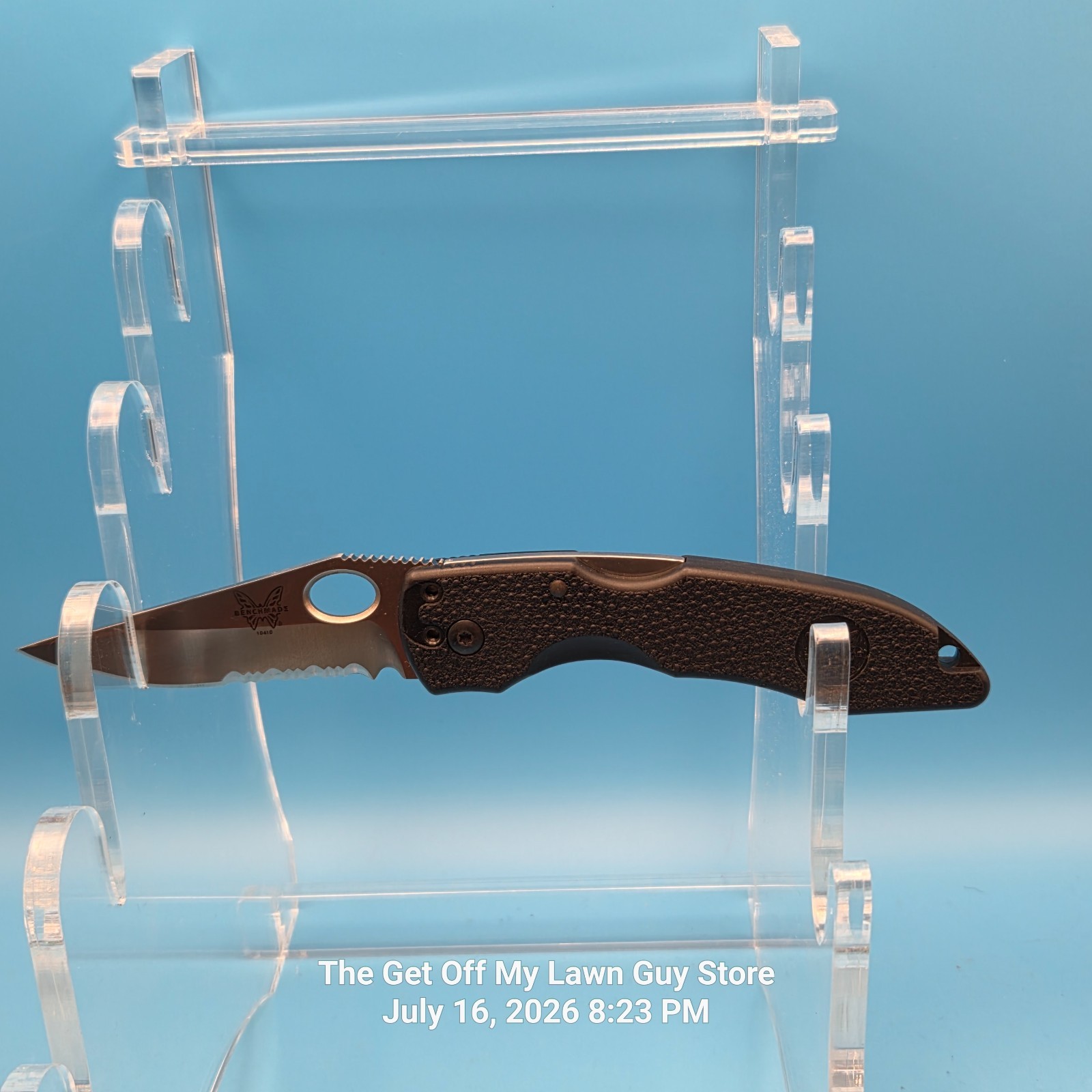 Benchmade 10410S Pika 440C Vintage Taiwan Lockback Serrated Pocket Knife EDC SAK